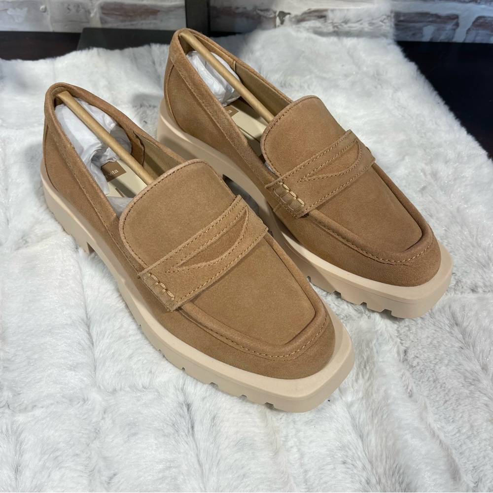 Dolce Vita toffee suede  Brown Slip-On Loafers size 8